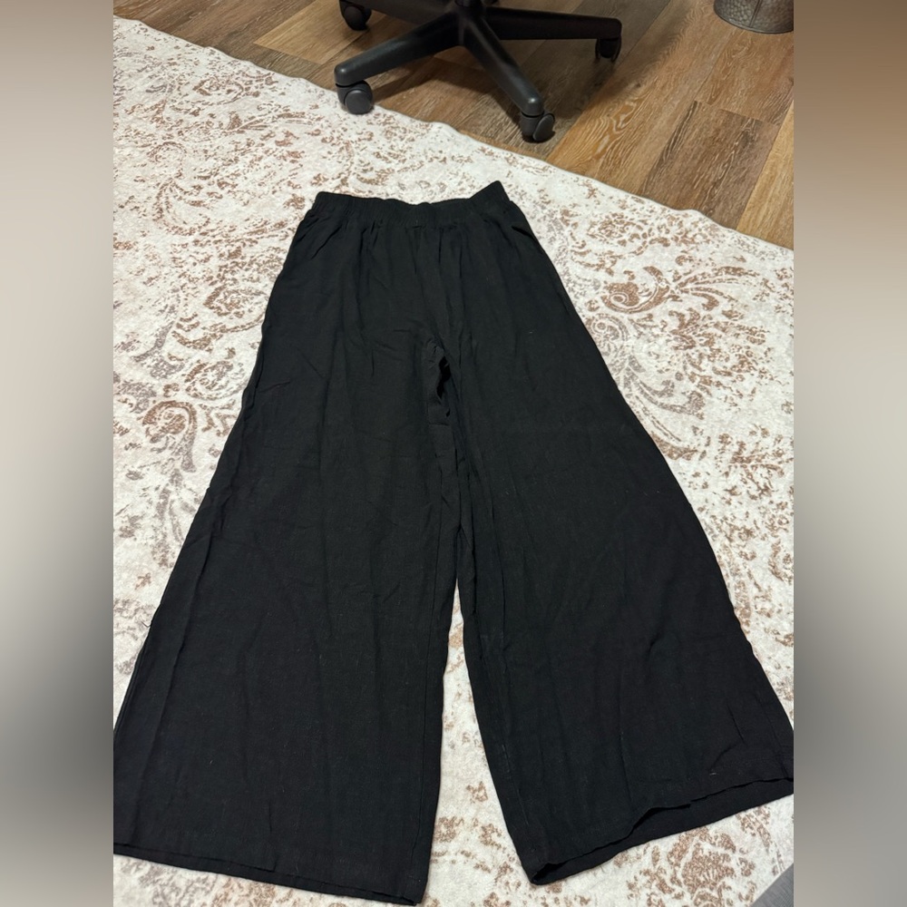 SHEIN Classic Black Wide-Leg Pants